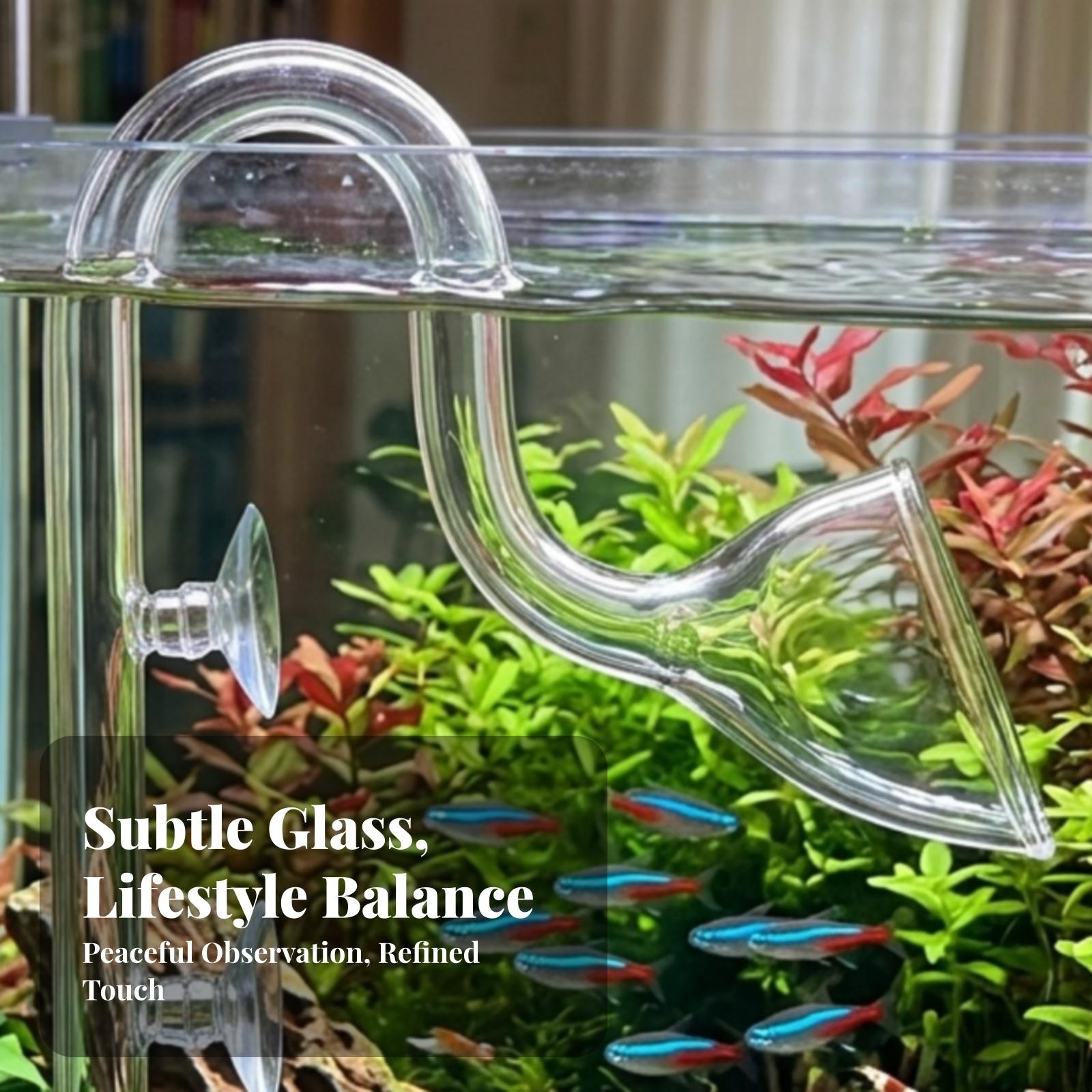 Planted Aquarium Aquascape - مجموعة أنابيب تهوية شفافة لمدخل ومخرج
