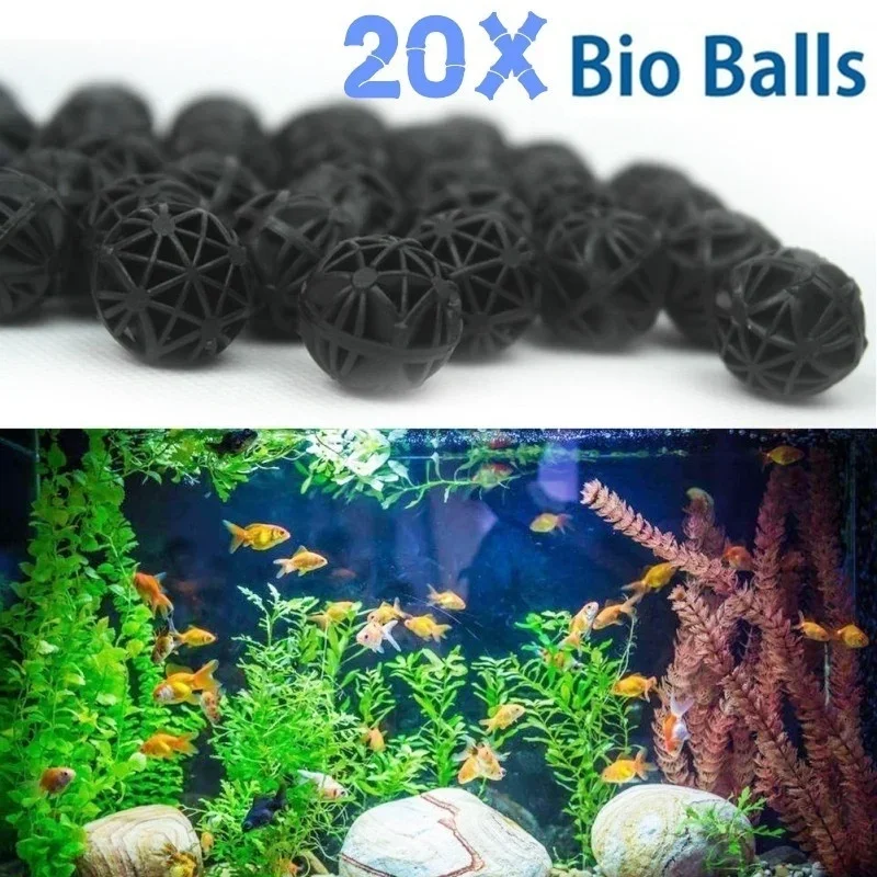 Aquarium Planted Tank Filter - 20 قطعة من كرات الترشيح الحيوية