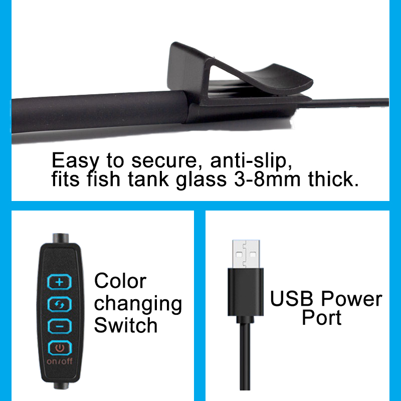 USB حوض السمك LED مصباح خزان ا - مراجعة Led Planted Tank Light وسعره