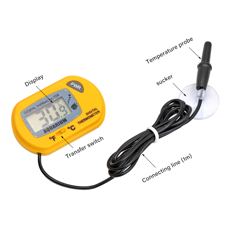 مقياس حرارة رقمي LCD لحوض السم - مراجعة Planted Aquarium Temperature وسعره