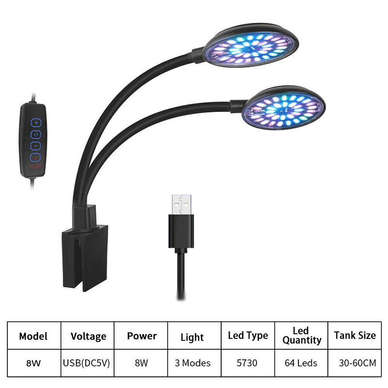 USB حوض السمك مصباح ليد خزان ا - مراجعة Led Planted Tank Light وسعره