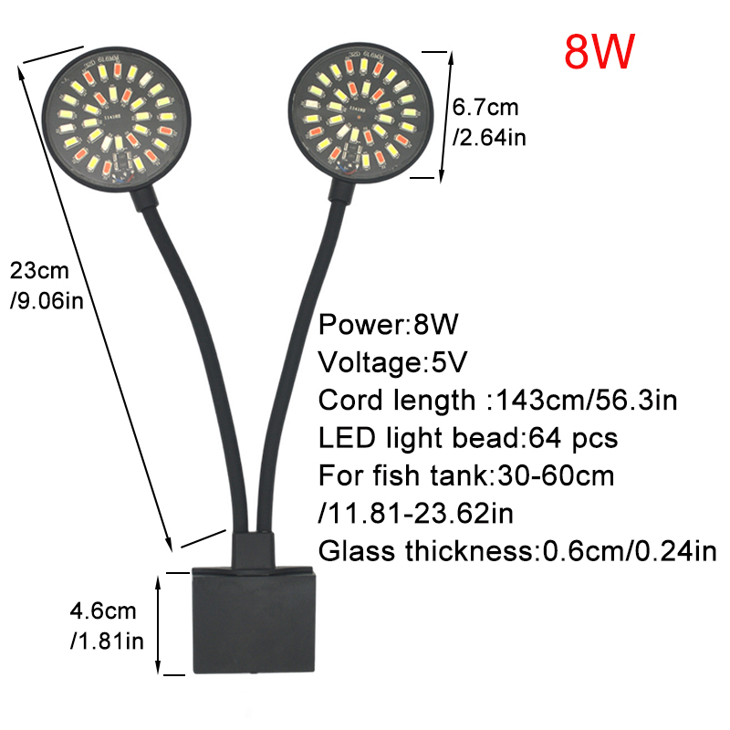 USB حوض السمك مصباح ليد خزان ا - مراجعة Led Planted Tank Light وسعره