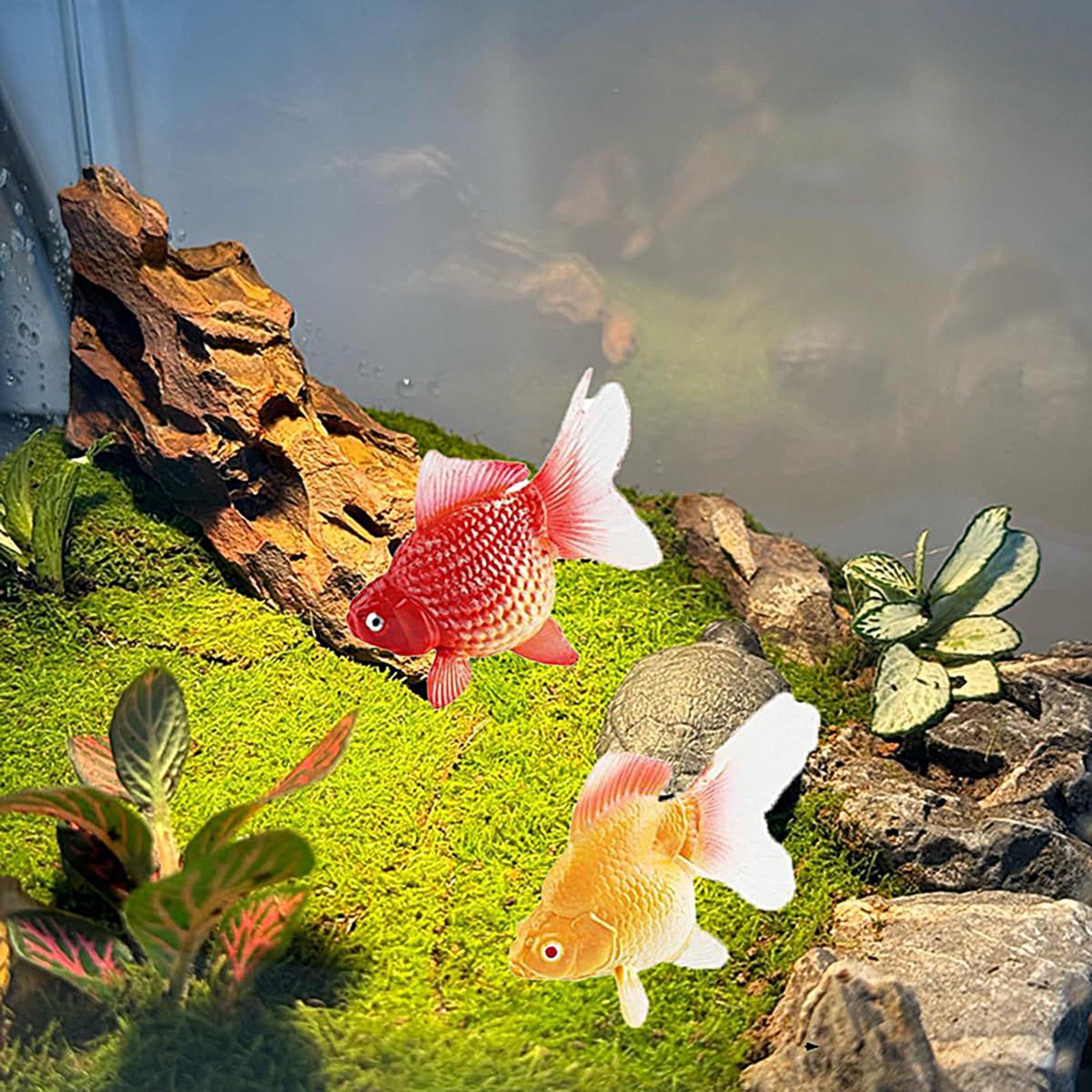 سمكة ذهبية صناعية (قطعتان/طقم) - مراجعة Aquarium Plant Yellowing وسعره