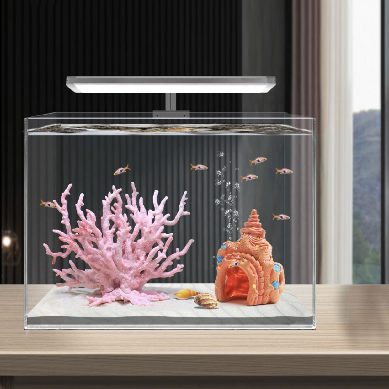 خزان الأسماك Aquascape محاكاة  - مراجعة Planted Aquarium Hard Water وسعره