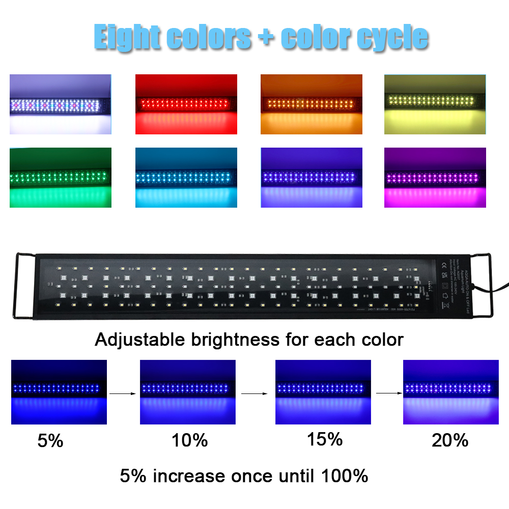 إضاءة LED لحوض السمك بطول 30-6 - مراجعة Aquarium Plant Growth Light وسعره