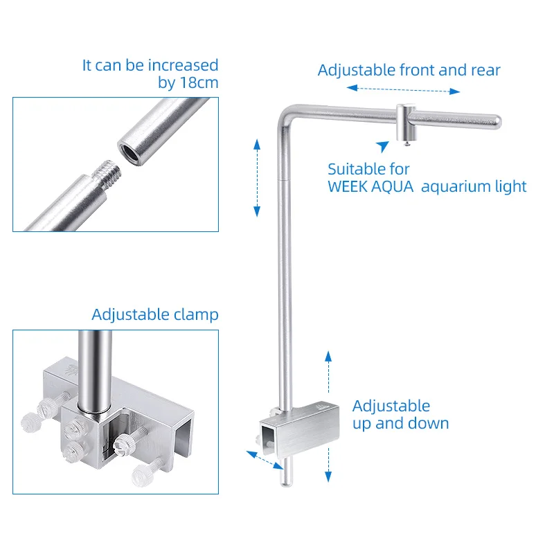 أسبوع أكوا ضوء حامل العالمي سب - مراجعة Led Planted Tank Light وسعره