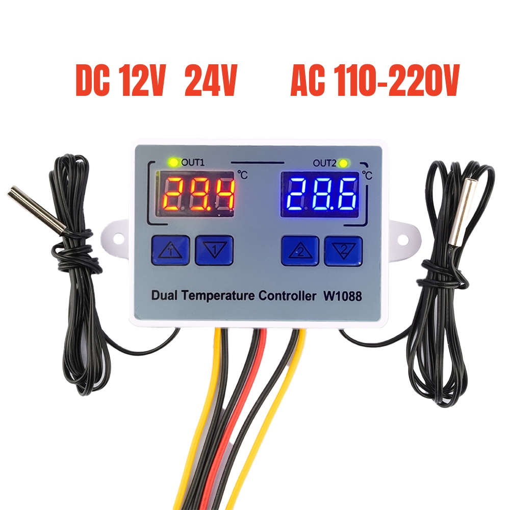 W1088 المزدوج LED مستشعر درجة  - مراجعة Planted Aquarium Temperature وسعره