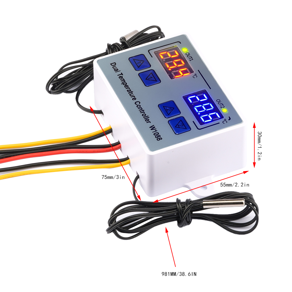 W1088 المزدوج LED مستشعر درجة  - مراجعة Planted Aquarium Temperature وسعره